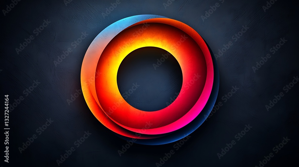 Aufkleber abstract colorful circular design