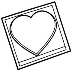 Stylish Heart Outline Frame Design