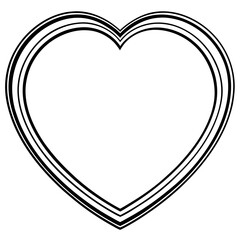 Stylish Heart Outline Frame Design