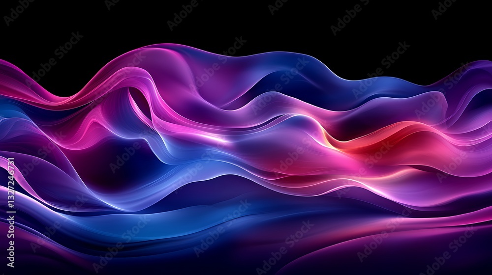 Poster abstract colorful flowing waves background