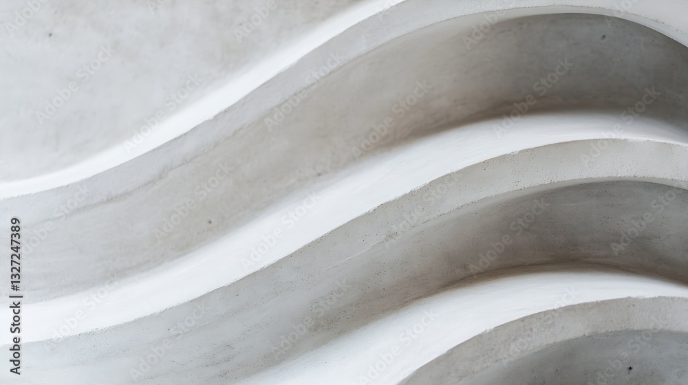 Leinwandbilder abstract texture showcasing smooth waves of concrete in a minimalist design aesthetic : generative a