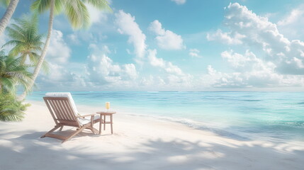 Ultimate Vacation Spot: Sandy Beach, Palm Trees, and Ocean Breeze