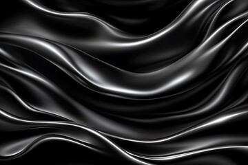 Obraz premium Elegant dark liquid flowing with subtle silver highlights and smooth texture