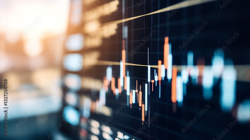 Aufkleber dynamic stock market chart showcasing financial trends and analytics for investment decisions : gene