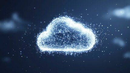 Abstract Cloud Computing Network Data Digital Technology