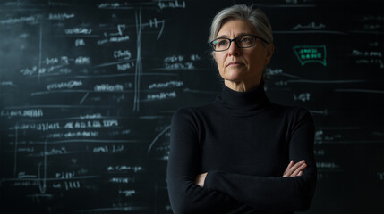 Scientist presenting research findings in a lab setting