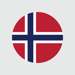 Fototapeta premium Norway Flag Sphere Vector