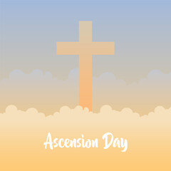 Happy Ascension Day of Jesus Christ Vector illustration. resurrection day vector.
