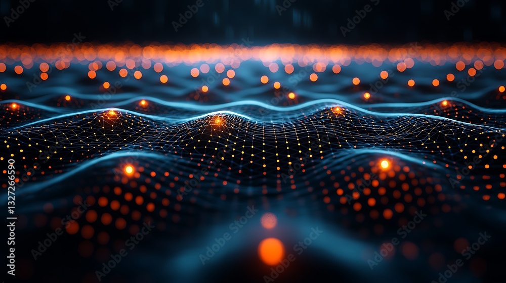 Aufkleber Abstract Network Data Visualization