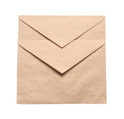 Envelopes isolated on white, top view. Mockup for design