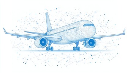 Airplane Blueprint with Network Connections