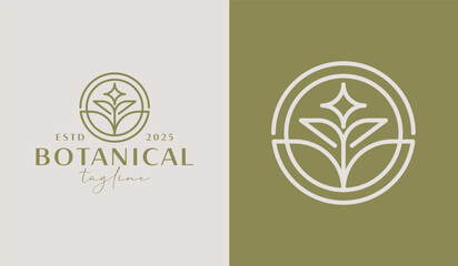 Leaf Flower Tree monoline. Universal creative premium symbol. Vector sign icon logo template. Vector illustration