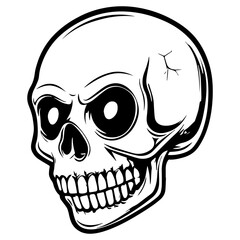 Fototapeta premium Skeleton in the Air, Simple Vector Logo