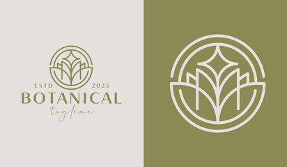 Leaf Flower Tree monoline. Universal creative premium symbol. Vector sign icon logo template. Vector illustration
