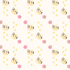 seamless pattern with cats