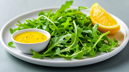  arugula salad with dressing