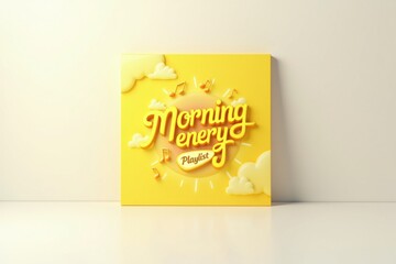 Bright morning energy playlist cover design