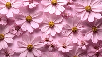 Fototapeta premium Delicate pink flowers arranged
