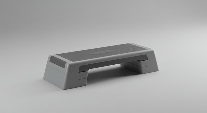 Gray Aerobic Step Platform for Fitness Activities and Home Workouts