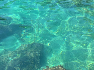 Crystal clear blue water of Mediterranean sea 
