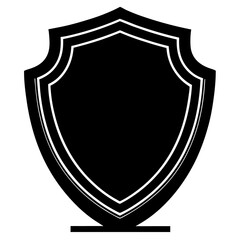 Vector Shield Base Silhouette for Graphic Design