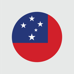 Samoa as round glossy icon