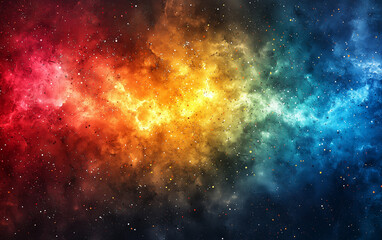 Obraz premium Experience the breathtaking beauty of a cosmic nebula, where colorful gases dance and stars are born in the universe.