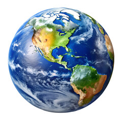 Fototapeta premium Earth isolated on transparent background 