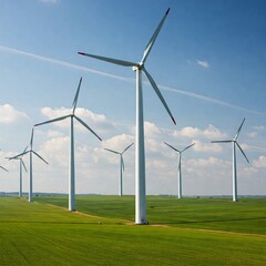 Fototapeta premium wind turbine in the field