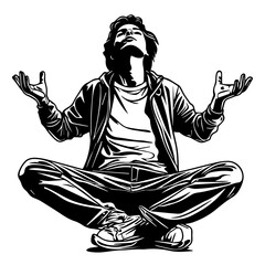 Visionary Entrepreneur Silhouette – Reaching for Success