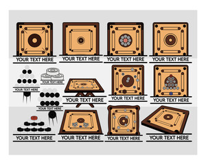 Carrom Clipart Split Monogram Svg, Split Monogram, Circle Monogram, Carrom Silhouette, Sports Svg, Carrom Coins Svg, Carrom Game Svg, Carrom Board Png, Carrom Board Svg Images, Cut Files