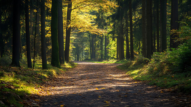 path in autumn forest