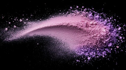 fine mist of shimmering pink and purple eyeshadow particles suspended in the air generative ai