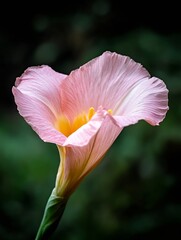 Fototapeta premium Stunning pink daylily flower captured in focus surrounded by lush greenery emphasizing its elegance : Generative AI