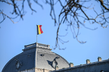 Belgique Bruxelles palais royal drapeau belge