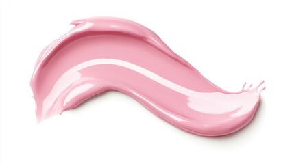 Fototapeta premium Splash of bright pink nail polish creating an abstract shape on a white background generative ai