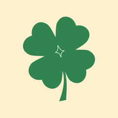 St. Patrick's Day leaf element vector. Vector Illustration Clipart object design element for celebrate the St. Patrick's Day