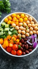 Healthy food bowl ingredients & healthy meal