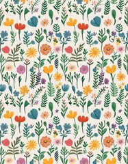 Spring Summer Floral Wallpaper Pattern