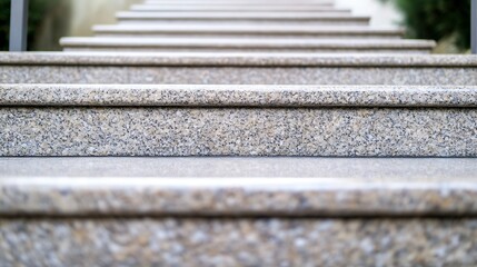 CloseUp View of Sturdy Stone Steps Leading Upward in a Modern Outdoor Setting : Generative AI