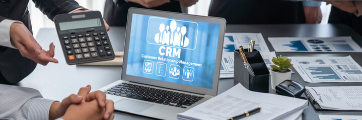 Customer relationship management system on brisk computer for CRM business and enterprise