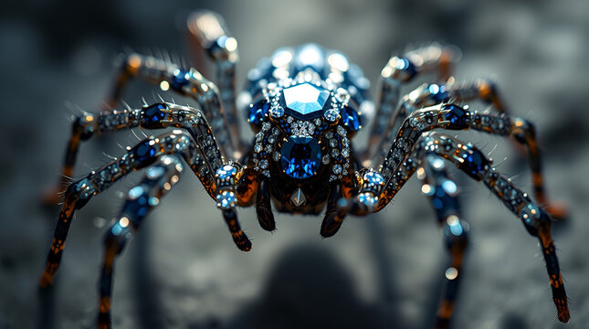 spider on blue gam 