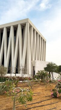 Abu Dhabi, United Arab Emirates - February 23, 2025: Abrahamic Family House in Abu Dhabi, UAE &ndash; Symbol of Interfaith Harmony