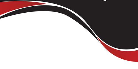 Abstract red waves are flowing on black and white background. red line background curve element. Suit for business, cover, header, wallpaper background