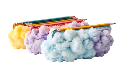  Colorful fluffy cloud pencil cases png