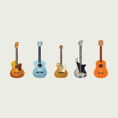 Naklejka premium acoustic guitar vector