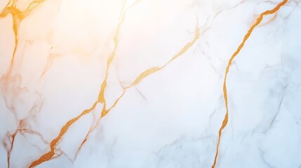 Elegant white marble background with golden veins, perfect for design and decoration projects