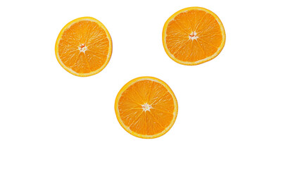 Fresh Orange Slices  Transparent Background