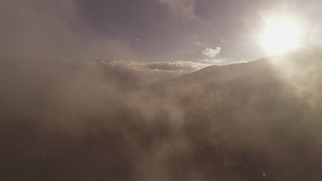 fog in the mountains