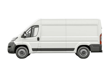 Delivery van parked on an urban street in the afternoon